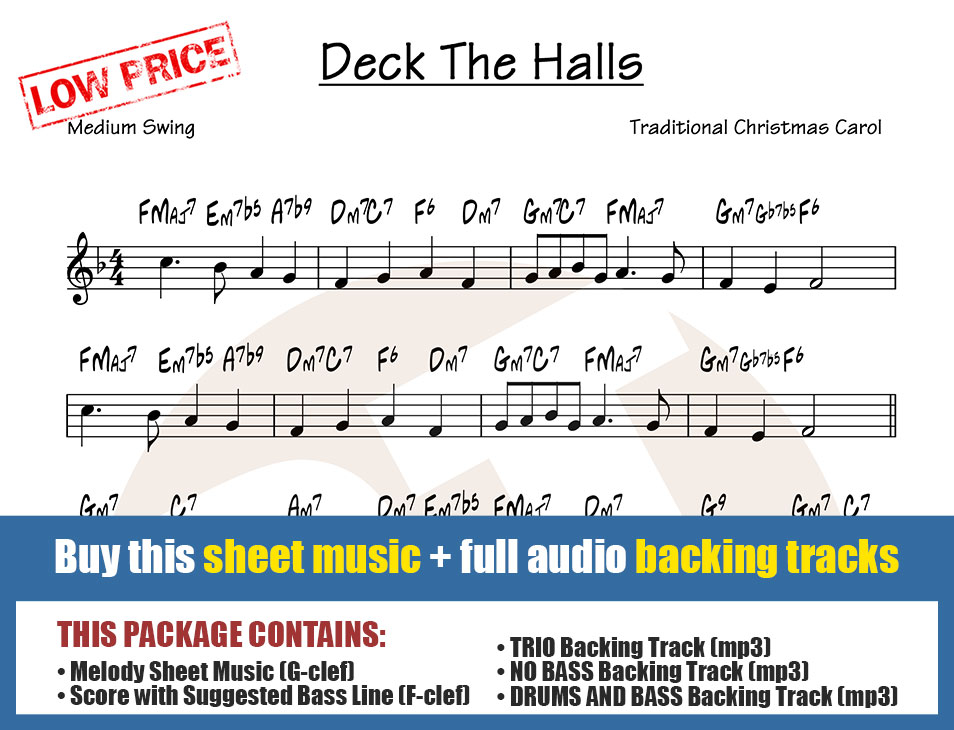 Deck The Halls Christmas Jazz Backing Track - Backing Track Center